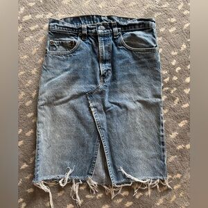 vintage denim levi's pencil skirt